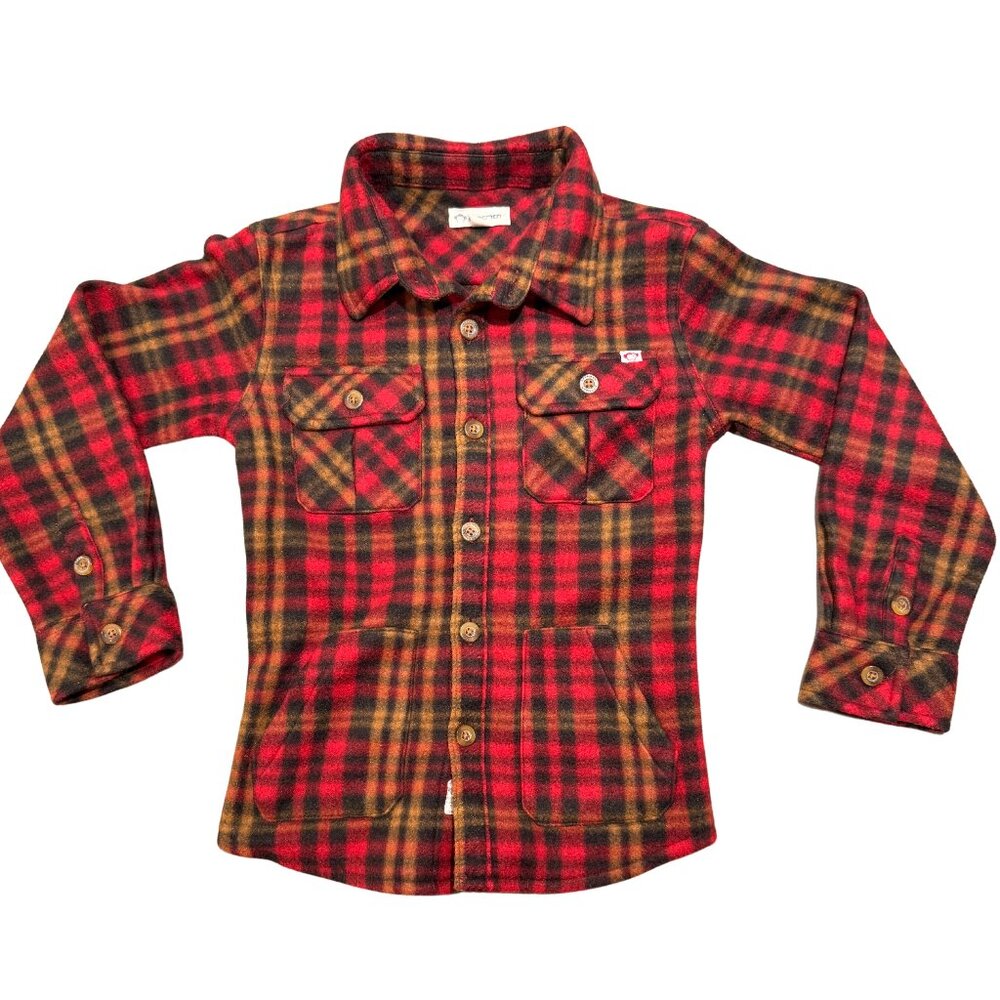 Appaman Fleece Button Down | Boys Size 8 Fleece "Flannel" Shirt